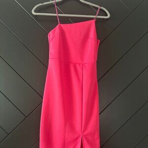 Asymmetrical Pink Cocktail Dress